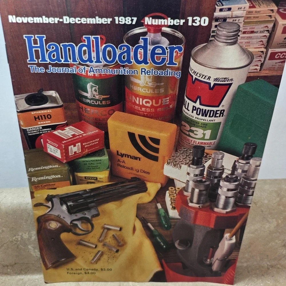 Handloader Magazine Nov‎ Dec 1987 Ammunition Reloading Illustrated Softcover